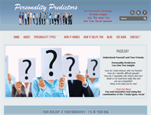 Tablet Screenshot of personalitypredictors.com